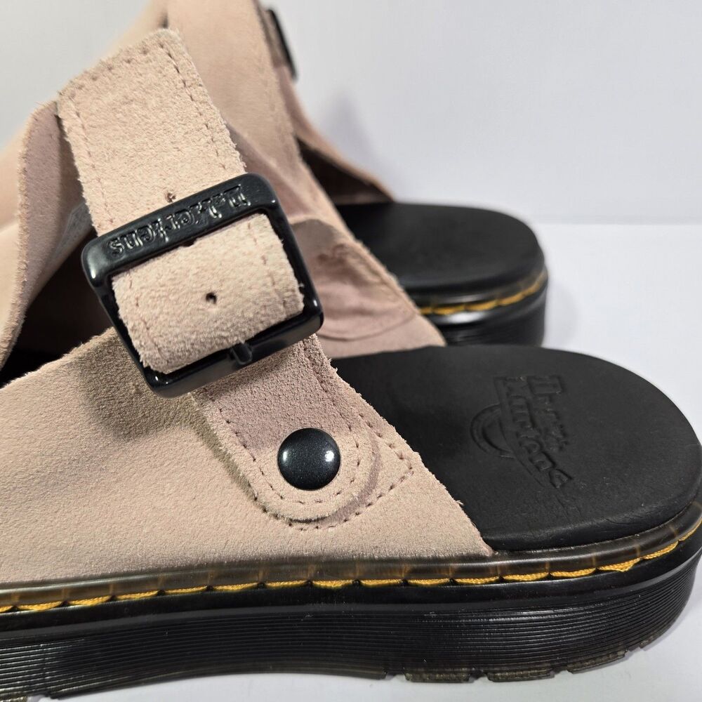 Dr. Martens Carlson Mule Clog Mens 11 Women 12 Suede Slingback Strap Light Pink - Picture 2 of 6